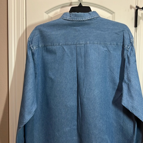 Hatteras Concepts Denim Long Sleeve Button Collar 2XL Sony Ericsson Logo • NWOT - Picture 9 of 9